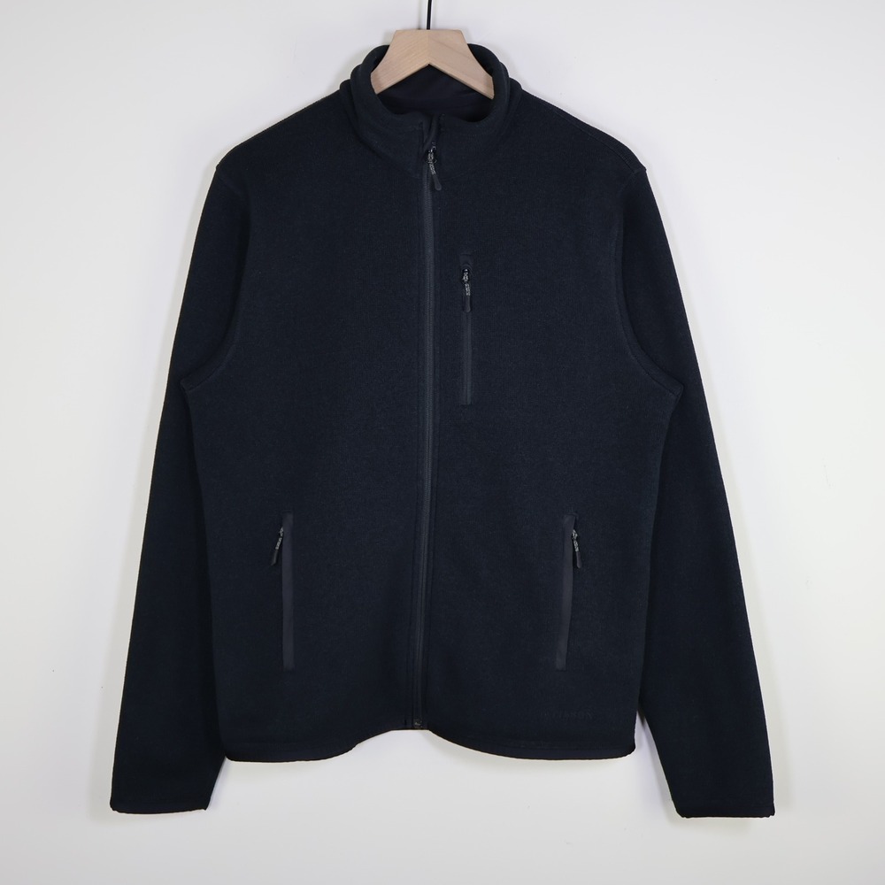 Filson Ridgeway Polartec Fleece Jacket Mens Medium Black Full Zip